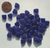 50 9mm Triangle Beads -Matte Cobalt